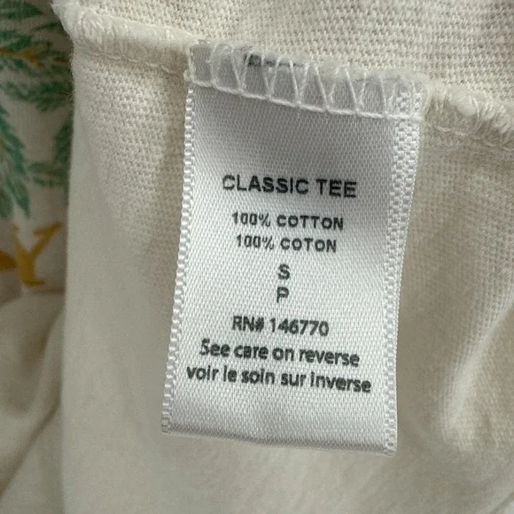 Re/Done Womens Cream "This Buds For You" Cotton T-Shirt Size Small Retro Logo - Picture 7 of 10